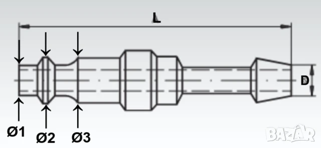 Нови Германски Бързосменни ЩУЦЕРИ Ф10x12 мм с Резба G1/4” за Бързи Връзки Въздух Пневматика БАРТЕР, снимка 2 - Други инструменти - 50676603