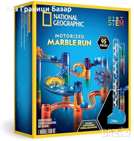 Нов детски National Geographic мраморен лабиринт с моторизиран асансьор 95 части, снимка 1