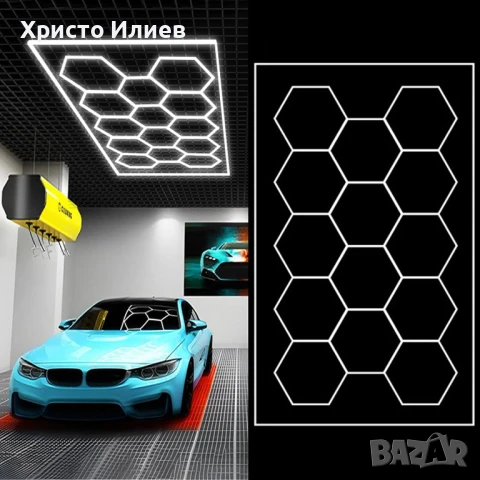 Осветление за гараж голяма LED Лед лампа за магазин фризьорски салон студио , снимка 2 - Лед осветление - 51195818