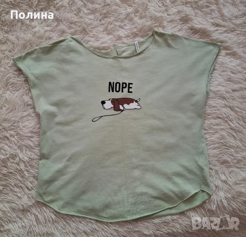 Дамска тениска с щампа, размер XS, 100% памук, снимка 3 - Тениски - 56007083