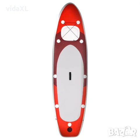 vidaXL Комплект надуваем стендъп падълборд, червен, 360x81х10 см, снимка 2 - Водни спортове - 56148347
