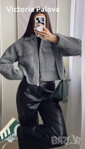 Сиво късо яке/сако STEFFEN SCHRAUT вълна кашмир коприна, снимка 2 - Якета - 47671994