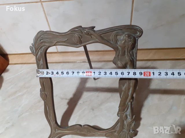 Стара барокова бронзова рамка за снимка - голяма, снимка 5 - Антикварни и старинни предмети - 50989479