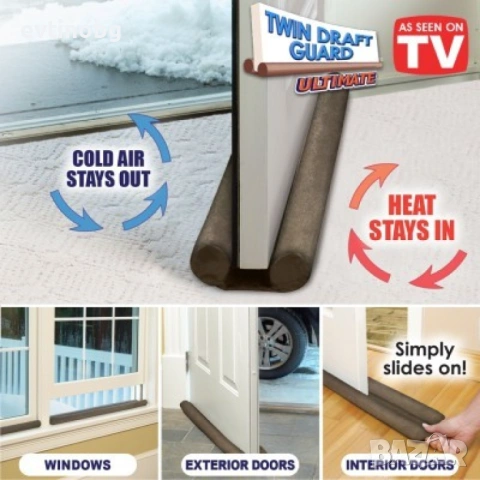 Двоен изолиращ стопер за врата, снимка 6 - Други стоки за дома - 53832967