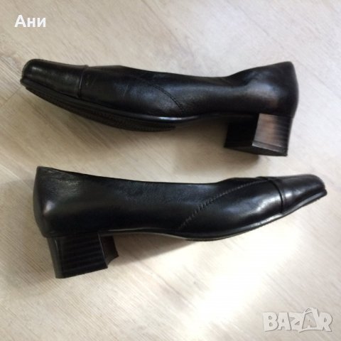 Ежедневни черни,кожени обувки №38., снимка 3 - Дамски ежедневни обувки - 34710810