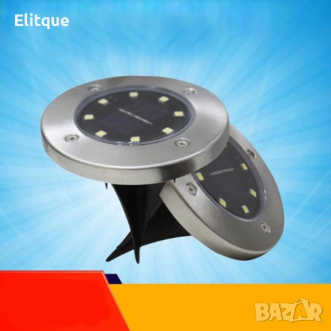 Соларна градинска лампа 8 LED, снимка 2 - Соларни лампи - 52684574