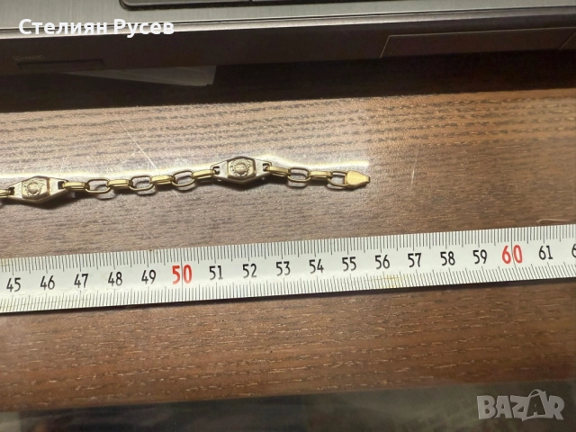 16.37гр 56см мъжки златен ланец версаче / златно колие / синджир / ланец / злато / златен / GOLD 585, снимка 3 - Колиета, медальони, синджири - 52028592