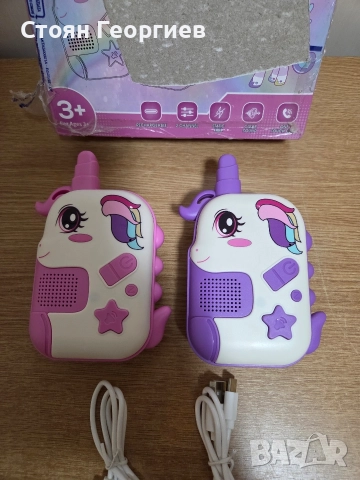 Уоки токита за деца , комплект от 2 броя, дизайн на еднорог 