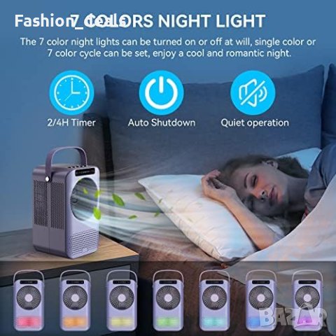 Нов Преносим вентилатор за бюро дом офис пътуване къмпинг 3 скорости, снимка 8 - Друга електроника - 41584206