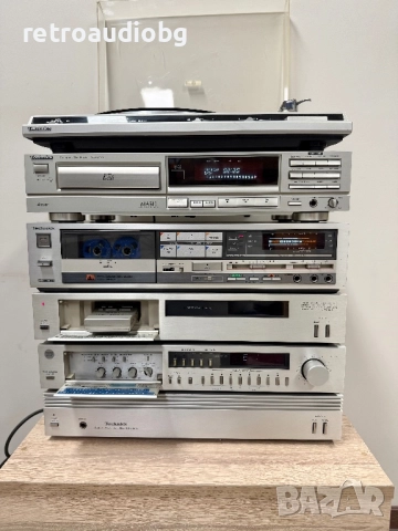 🔊Висок клас аудио сет Technics - стъпало, предусилвател с тунер, дек, CD, грамофон и колони, снимка 3 - Аудиосистеми - 52490126