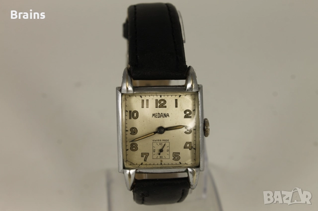 1930's Art Deco MEDANA Швейцарски Ръчен Часовник, снимка 2 - Мъжки - 52885249