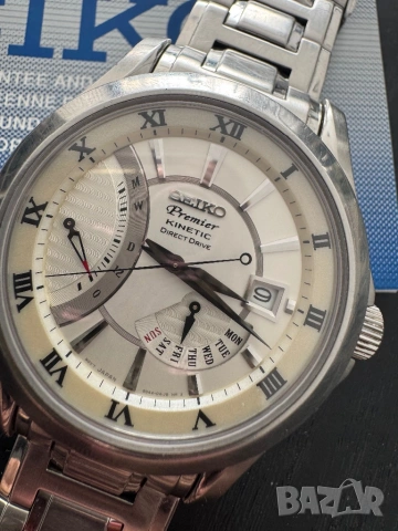 Часовник Seiko Premier Kinetic Direct Drive SRH007, снимка 3 - Мъжки - 53535502