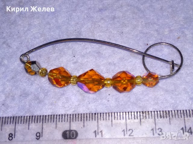 ПРЕКРАСНА СКЪПОЦЕННА РЕТРО ФИБУЛА АРТ ИГЛА БРОШКА с ИСКРЯЩИ ЮВЕЛИРНО ФАСЕТИРАНИ КАМЪНИ ЦИТРИН 37423, снимка 7 - Други - 41389382