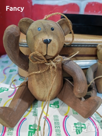 Ръчно изработени дървени мечета, снимка 3 - Антикварни и старинни предмети - 52481462