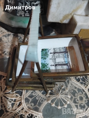 Интересни  бронзови  пепелничета със емайл , снимка 4 - Антикварни и старинни предмети - 51794661