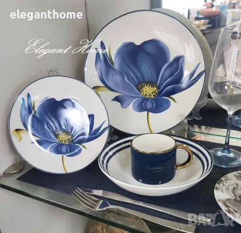 Порцеланов сервиз за хранене - 18 части подходящ за миялна и микровълнова машина