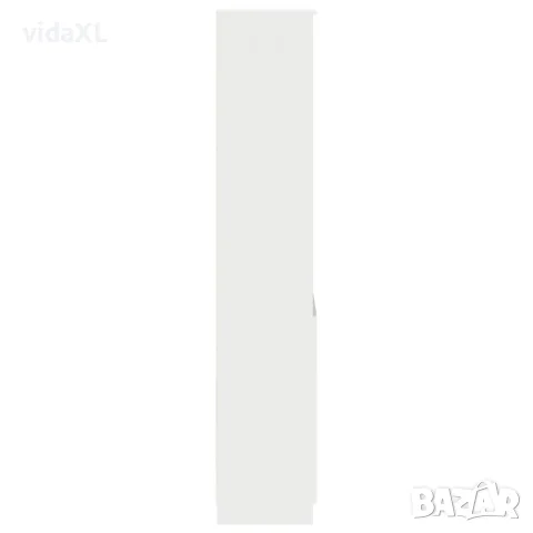 vidaXL Висок шкаф, бял, 50x35x180 cм инженерно дърво, снимка 7 - Бюфети - 56147044
