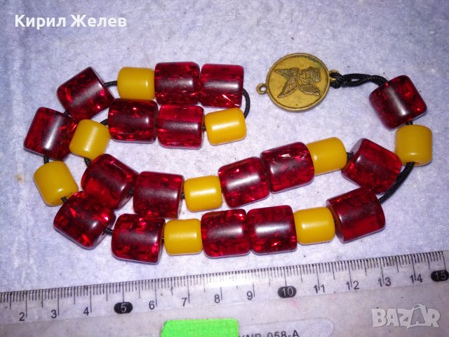 КРАСИВА МАЙСТОРСКА Стара КЕХЛИБАРЕНА БРОЕНИЦА - ЖЪЛТ НАТУРАЛЕН КЕХЛИБАР ЧЕРВЕН КАТАЛИН и БРОНЗ 26386, снимка 2 - Антикварни и старинни предмети - 41483742