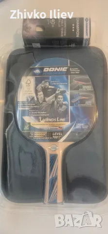 Комплект хилка Donic Schildkröt Legends 700, калъф за тенис на маса Donic и 3 топчета 40+mm Donic