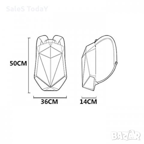 Раница за мотор, Аеродинамична, карбон, водоустойчива, твърд гръб, 50*36*14см.,30л., снимка 4 - Аксесоари и консумативи - 35712665