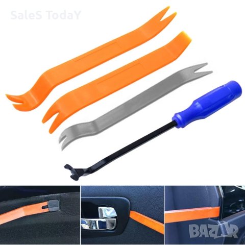 Инструменти за интериор 4 части, монтаж / демонтаж на щипки, премахване на тапицерии, лайсни, панели, снимка 3 - Аксесоари и консумативи - 41842230