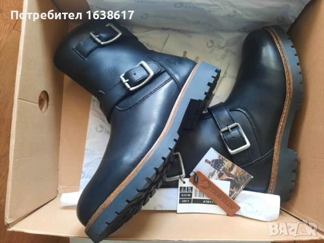 НОВИ дамски кожени боти Travelin’ – вълна, зимни, №37 (Холандия), снимка 3 - Дамски боти - 49635988