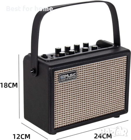  Преносим Bluetooth китарен усилвател за 2 устройства, снимка 4 - Китари - 51028526