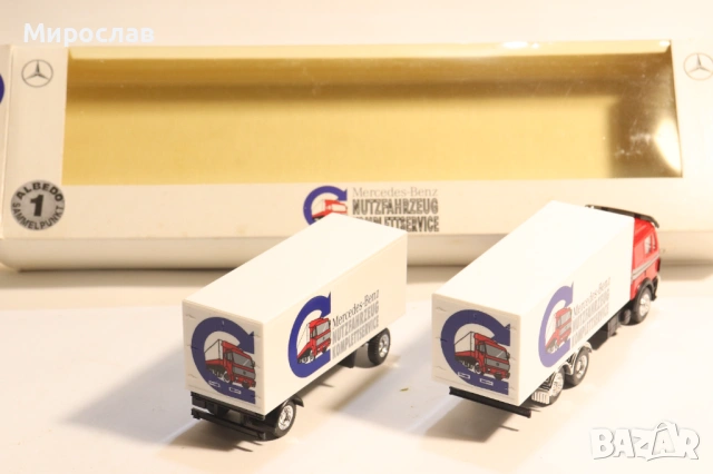 ALBEDO H0 1/87 MERCEDES BENZ ВЛЕКАЧ КАМИОН МОДЕЛ КОЛИЧКА, снимка 8 - Колекции - 53669798