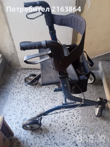Сгъваема алуминиева проходилка ролатор за възрастни, оперирани, трудно подвижни хора, снимка 6 - Ролатори - 52423205