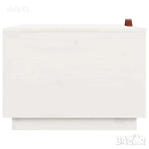 vidaXL Кутии за съхранение с капаци 3 бр бели борова дървесина масив, снимка 8 - Кутии за съхранение - 56148969