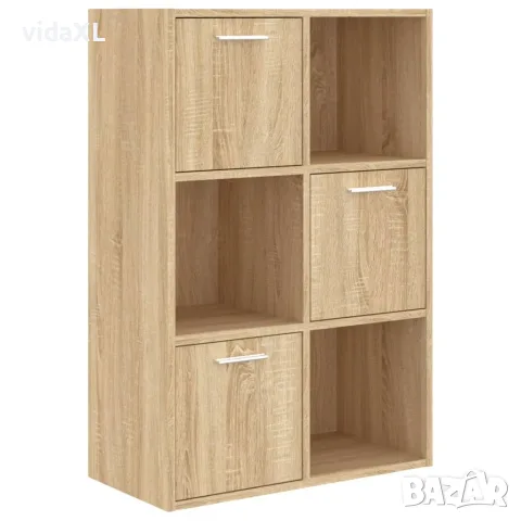 vidaXL Шкаф за съхранение, дъб сонома, 60x29,5x90 см, инженерно дърво（SKU: 801137）