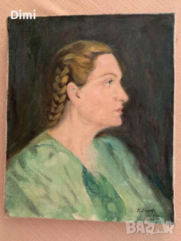 БОЧО ДОНЕВ масло/платно портрет, снимка 2 - Картини - 52815167
