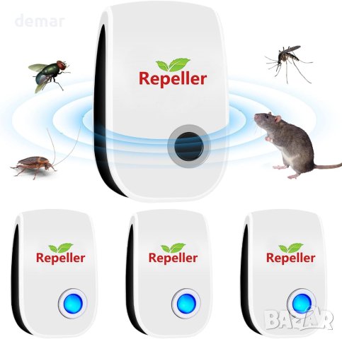 Ултразвуков репелент против насекоми, 100% безопасен (4 опаковки), снимка 1 - Други стоки за дома - 44168732