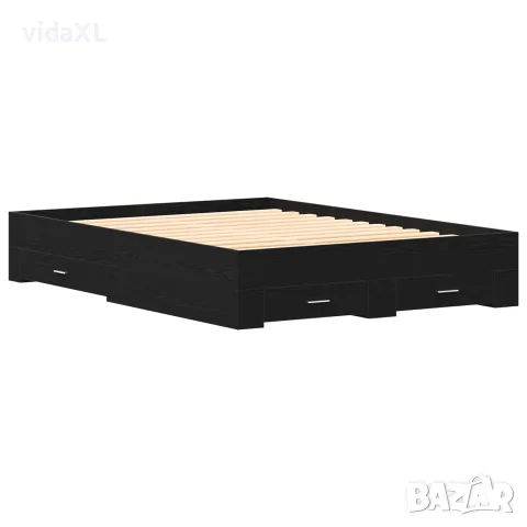vidaXL Рамка за легло Черния дъб 140 x 190 cm Инженерна дървесина, снимка 4 - Спални и легла - 56147061