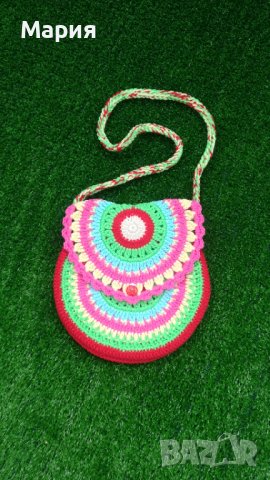 Малка плетена шарена детска чанта, снимка 8 - Чанти - 41306157