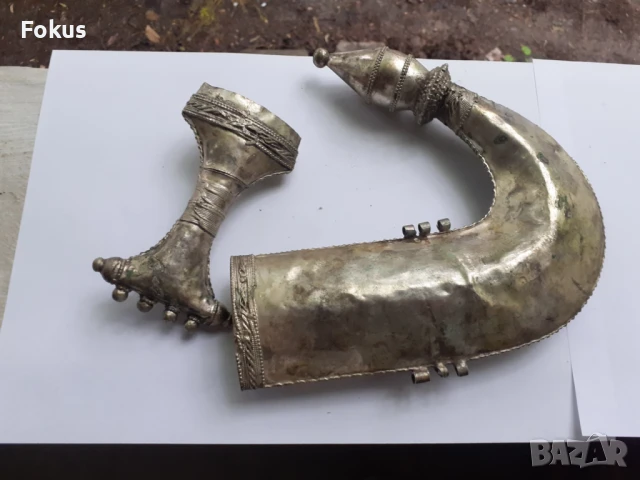 Ханджар - кания и дръжка от стар османски ханджар, снимка 3 - Антикварни и старинни предмети - 50839293