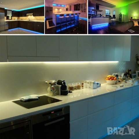 RGB LED светлинна лента, TV LED подсветки LED лента светлини с дистанционно - 5 метра, снимка 4 - Лед осветление - 42531593