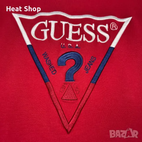 Мъжка блуза Guess USA Regular Fit Derren Sweatshirt, снимка 2 - Блузи - 48572154