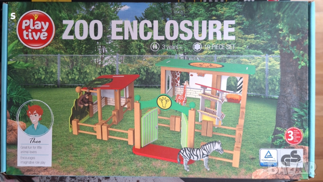 Дървена игра на Play tive Къщички в зоопарка 