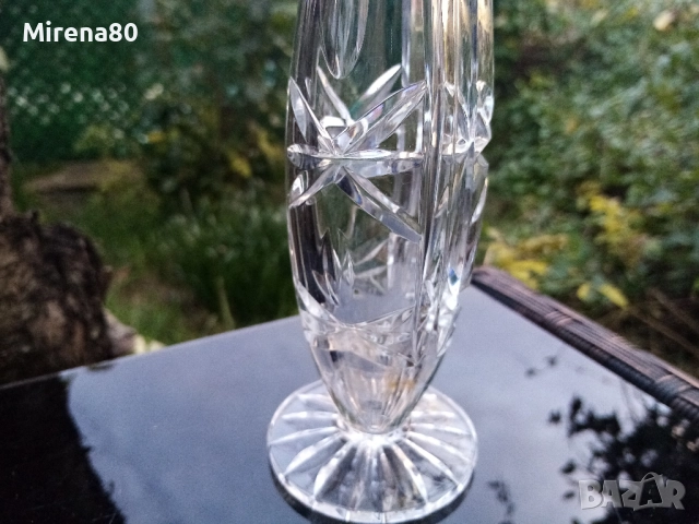 Кристална вазичка, снимка 3 - Вази - 52281711
