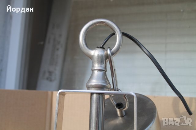 Европейска лампа абажур -месинг + хром, снимка 4 - Антикварни и старинни предмети - 42525884