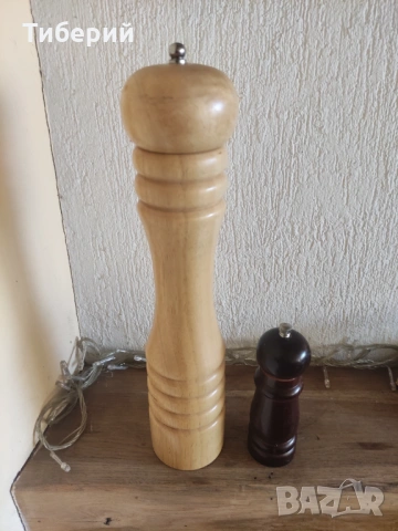 Дървена мелничка за пипер, сол, подправки., снимка 9 - Декорация за дома - 52421980