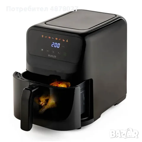 Фритюрник с горещ въздух MFX-515, 1500W, 5L, LED., снимка 2 - Фритюрници - 55756314