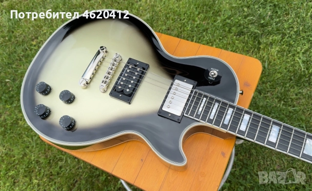 2024 Epiphone Adam Jones 1979 Les Paul Custom Antique Silverburst, снимка 2 - Китари - 52023764