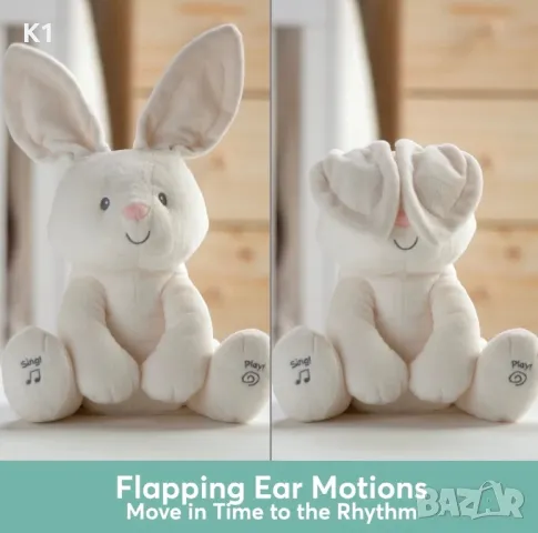 Плюшена дишаща играчка Кити/Видра/Зайче с музика и светлина, снимка 7 - Плюшени играчки - 49857867