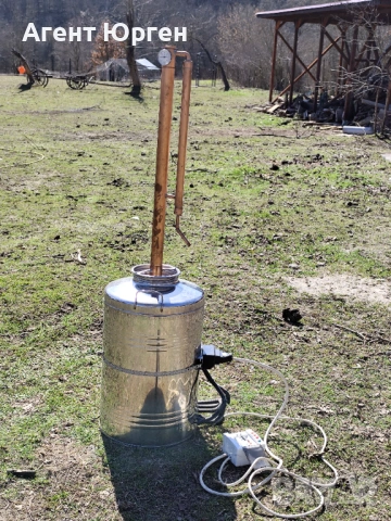 Казан за ракия на ток с медна дистилационна колона , снимка 4 - Други машини и части - 53838724