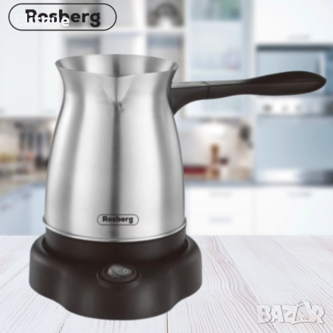 Джезве електрическо Rosberg, 600W, 500мл., инокс, 2 ГОДИНИ ГАРАНЦИЯ, снимка 3 - Кани - 52786930