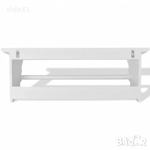vidaXL Закачалка за дрехи, за стена, MDF, бяла, бароков стил, снимка 3 - Закачалки - 56146435