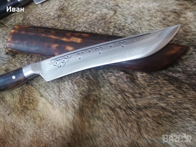 Масивен Нож,Острие Каракулак с Дървена Кания за Възстановки, снимка 2 - Екипировка - 53191844