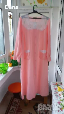 Нощница с  халат и бродерии